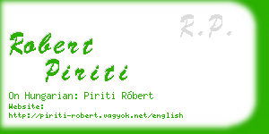 robert piriti business card